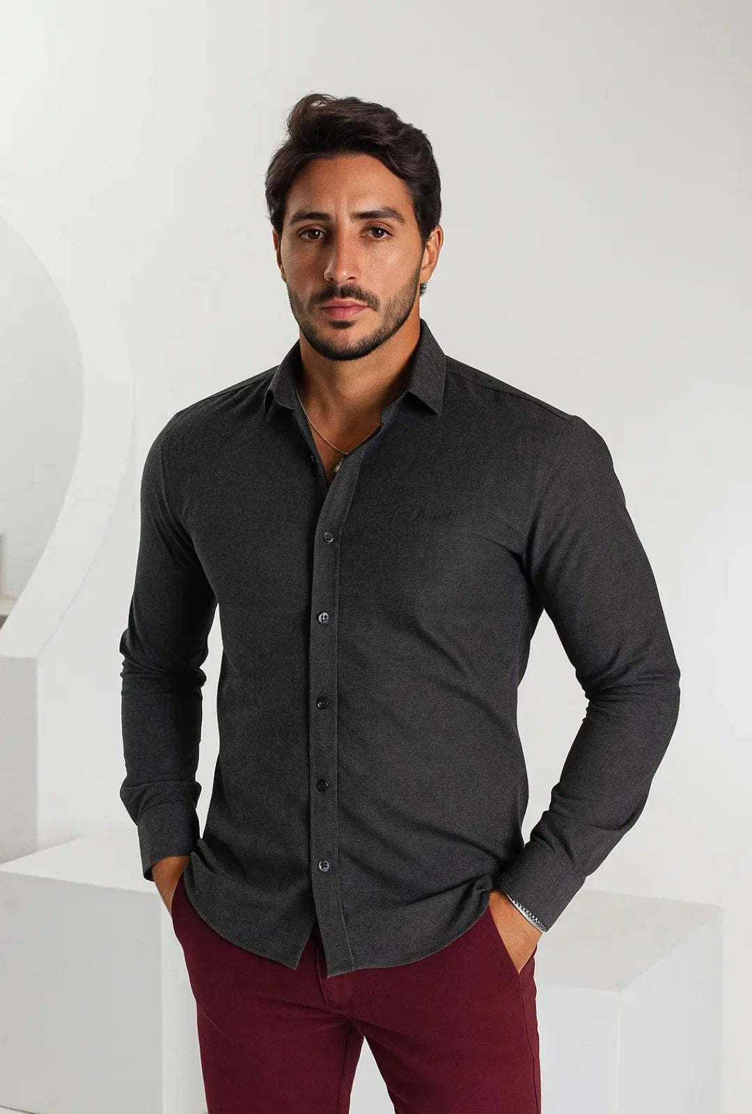 Camisa Tricoline Hidro Italiana Leon - Leon Elegance