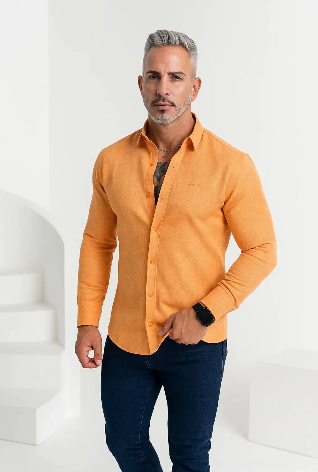 Camisa Tricoline Hidro Italiana Leon - Leon Elegance