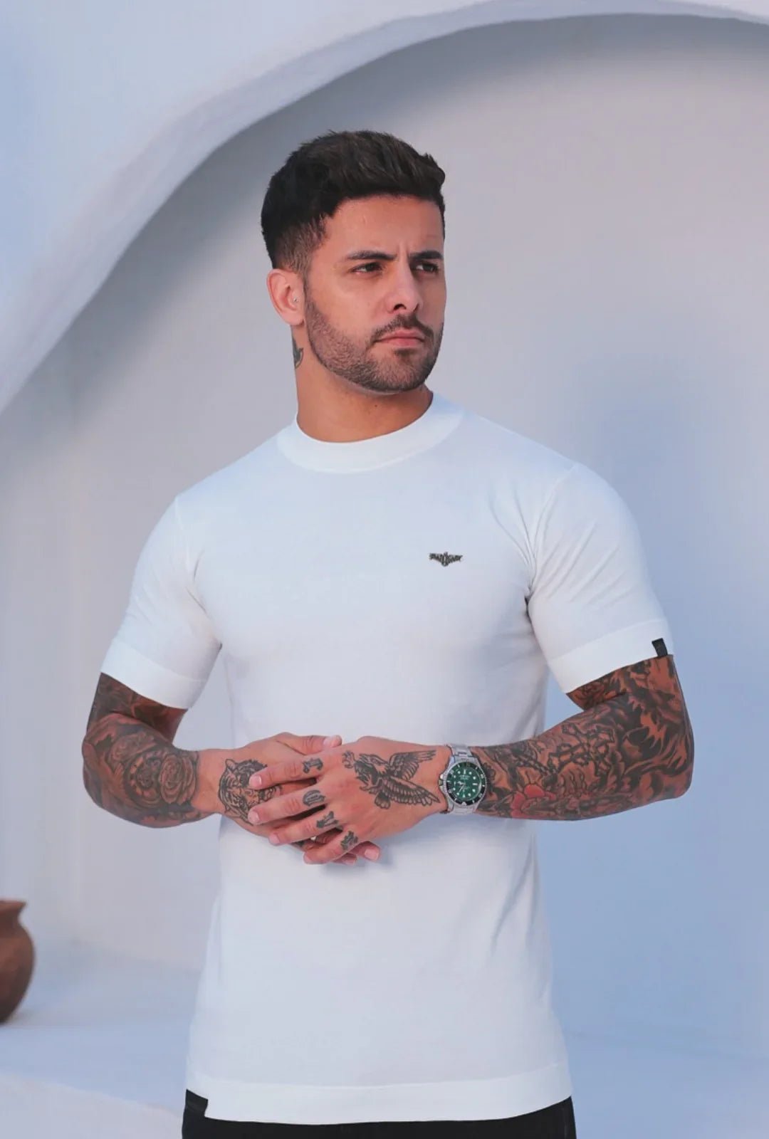 Camiseta FB Slim Gola Média - Leon Elegance