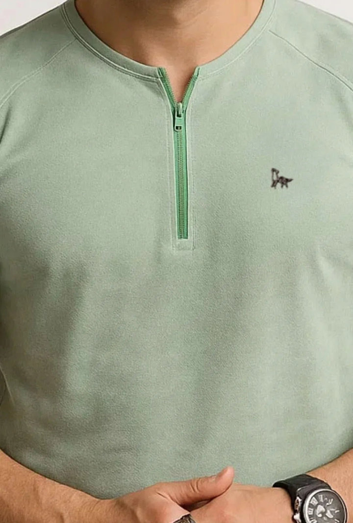 Camiseta Suede c/ Zipper Leon - Leon Elegance