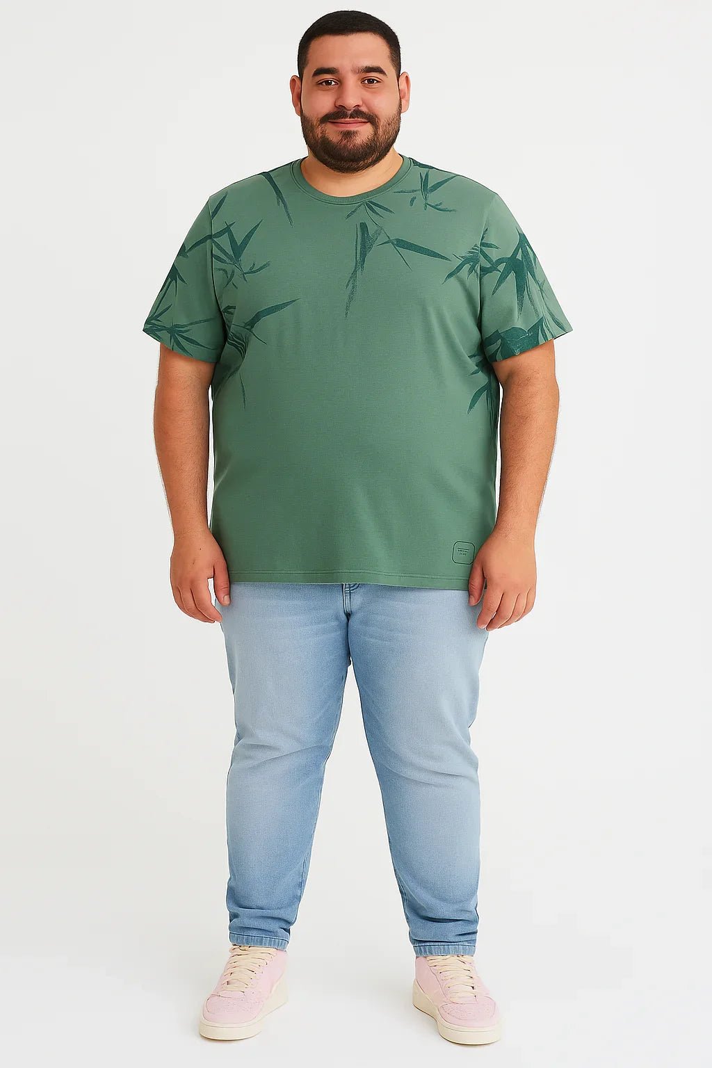 Camiseta Tradicional Estampada Folhagem - Leon Elegance