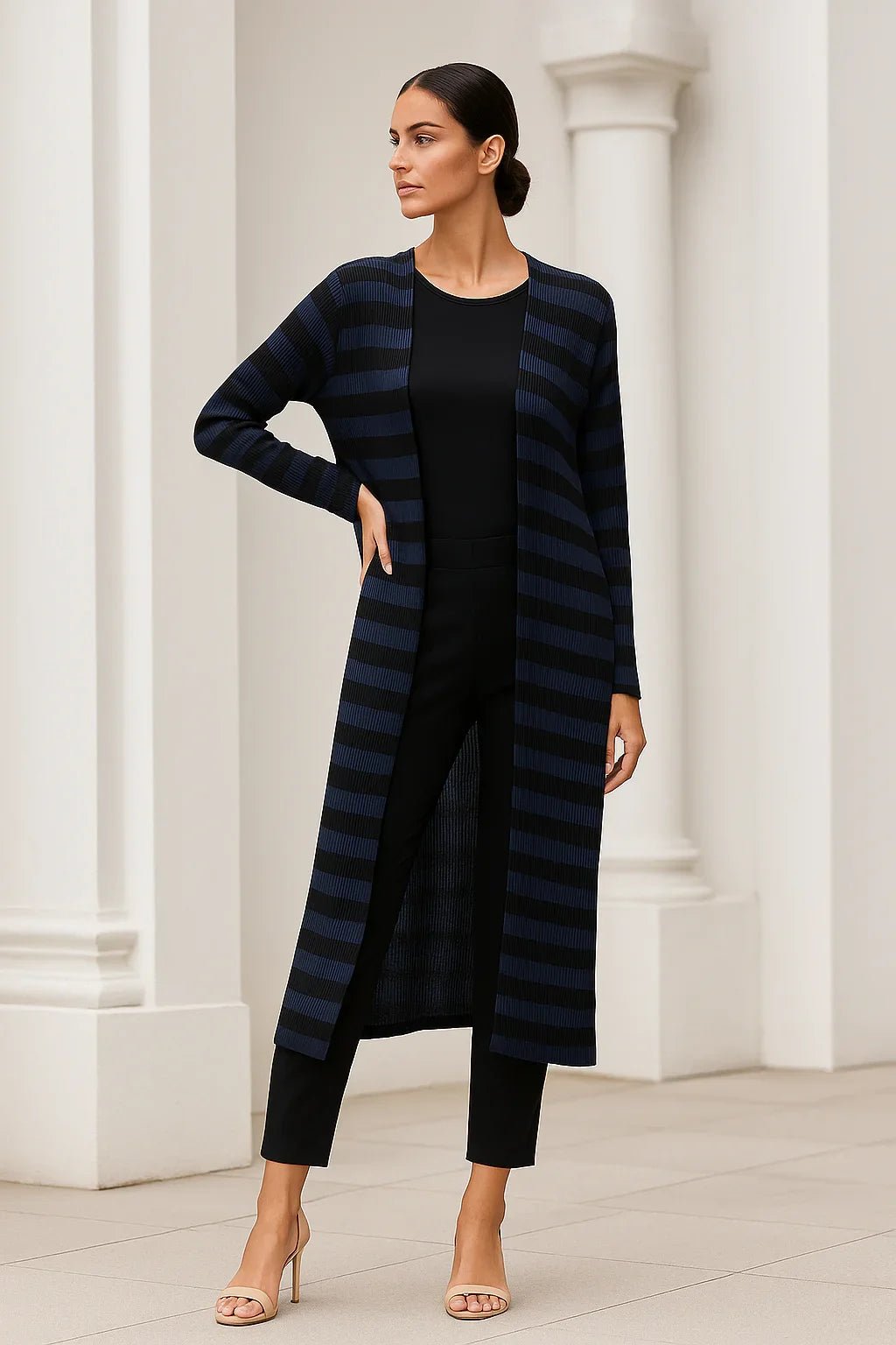 Cardigan Femme Nélida Listrado k2b - Leon Elegance