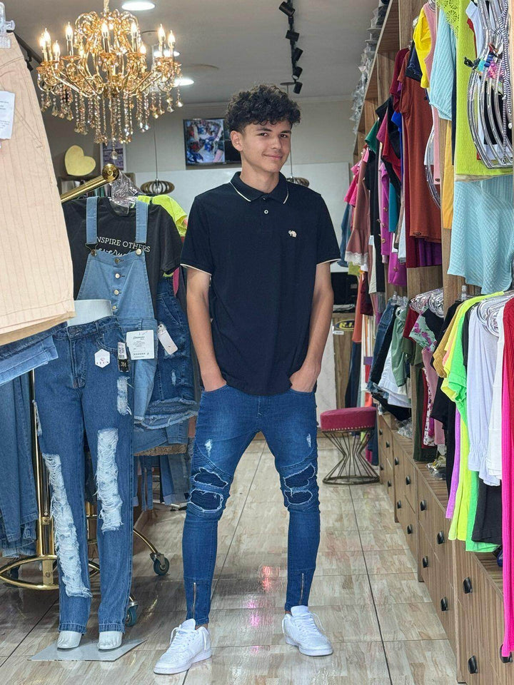 Calça Jeans Skinny com Zíper and style Leon - Leon Elegance
