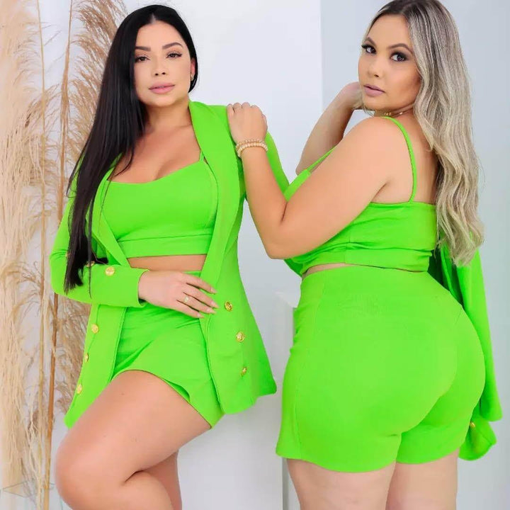 Conjunto Blazer Top com Shorts Roma Leon - Leon Elegance