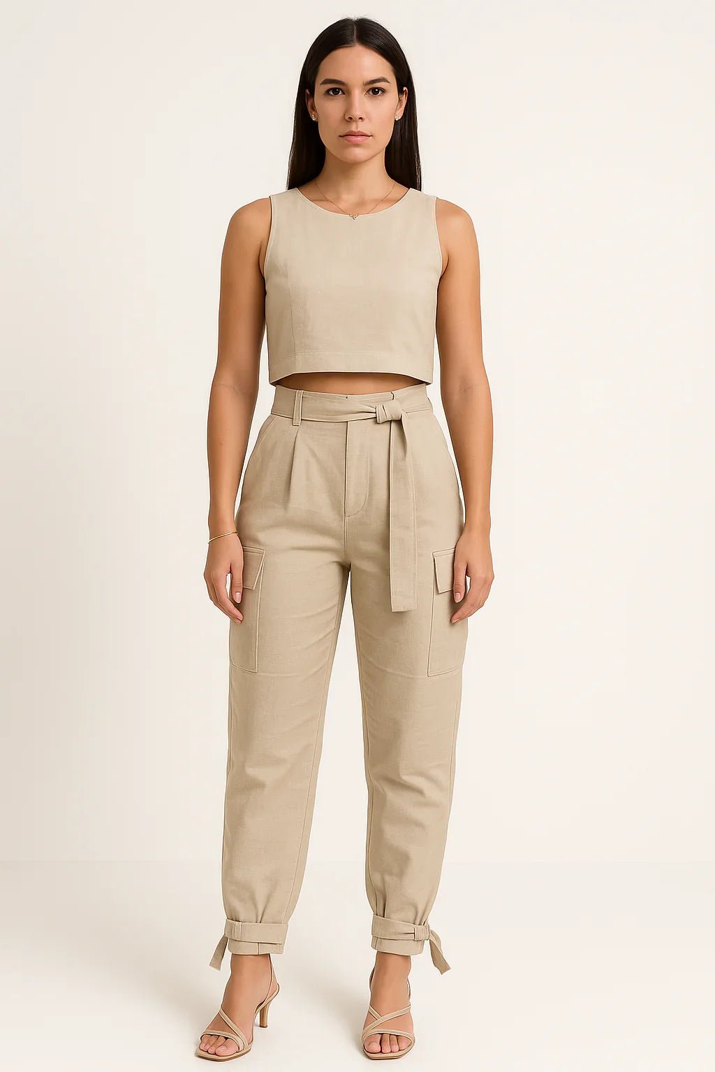 Conjunto Cropped e Calça Alfaiataria - Leon Elegance