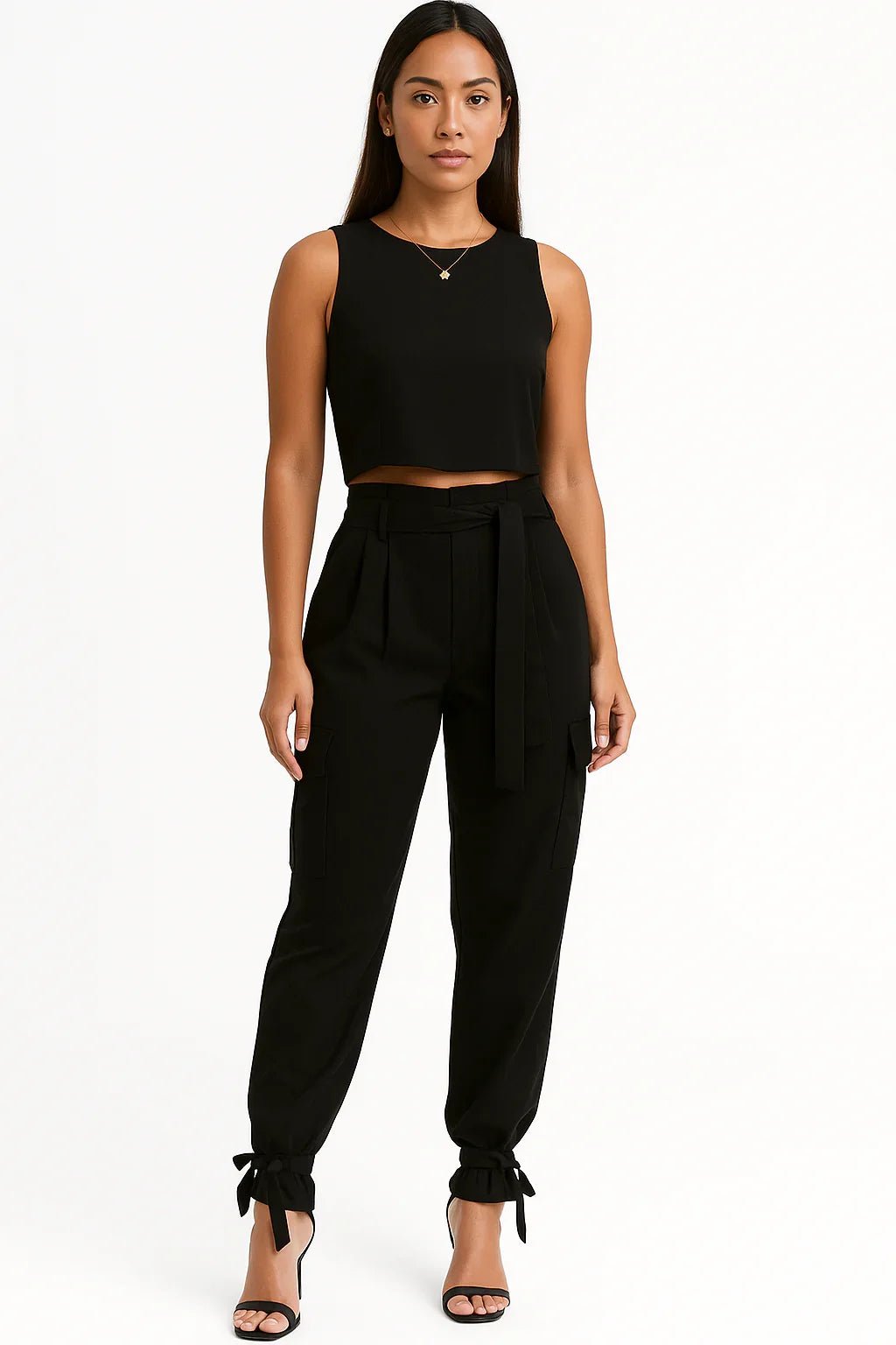 Conjunto Cropped e Calça Alfaiataria - Leon Elegance