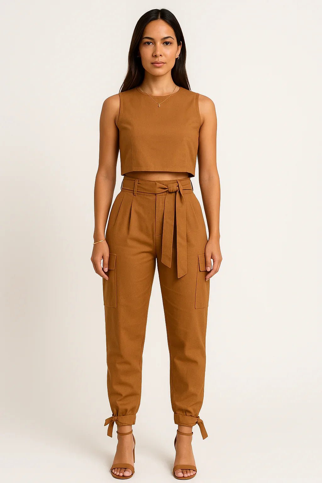 Conjunto Cropped e Calça Alfaiataria - Leon Elegance