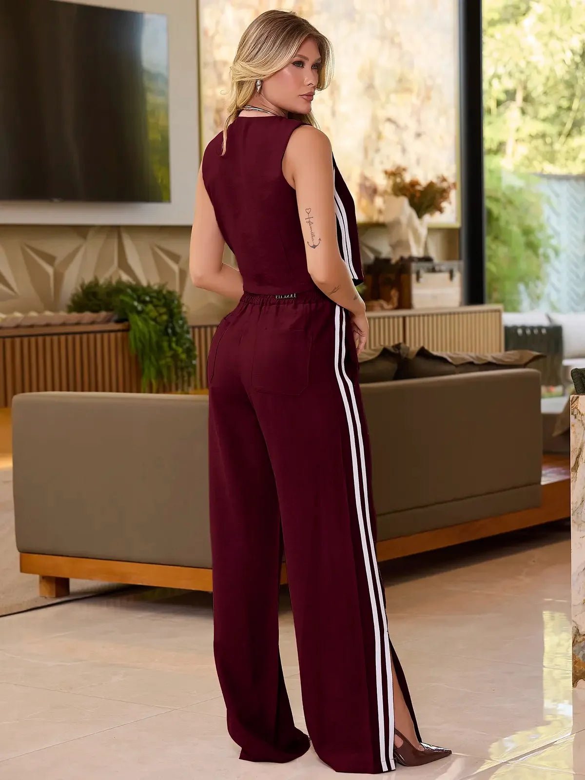 Conjunto Feminino Empório Pit Bull Calça & Colete com Fendas - Leon Elegance