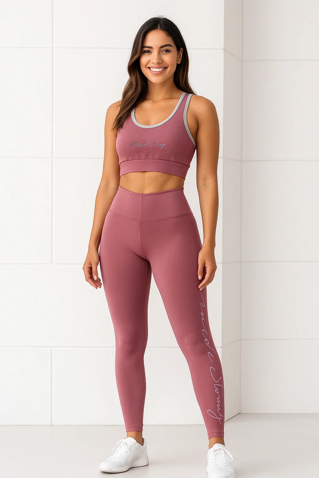 Conjunto Fitness Cropped E Legging Muscle Leon - Leon Elegance