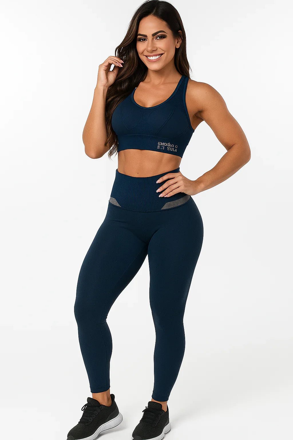 Conjunto Fitness Feminino Empório Pit Bull com Top e Legging - Leon Elegance