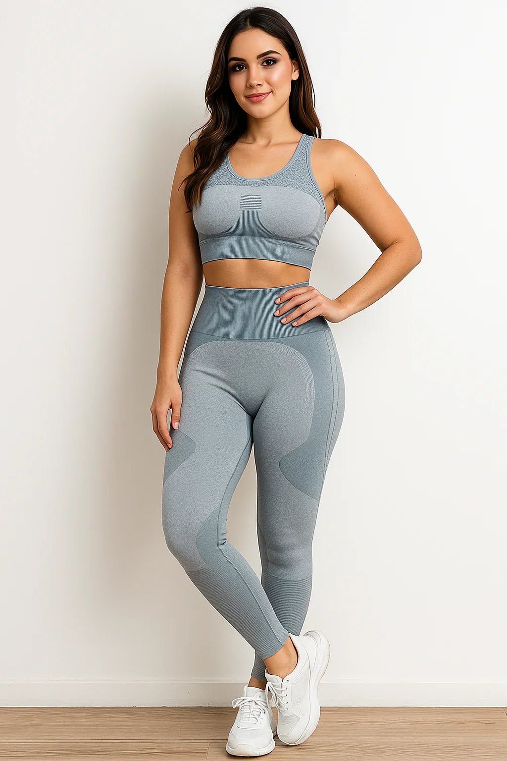 Conjunto Fitness Feminino Pit Bull com Top e Legging - Leon Elegance