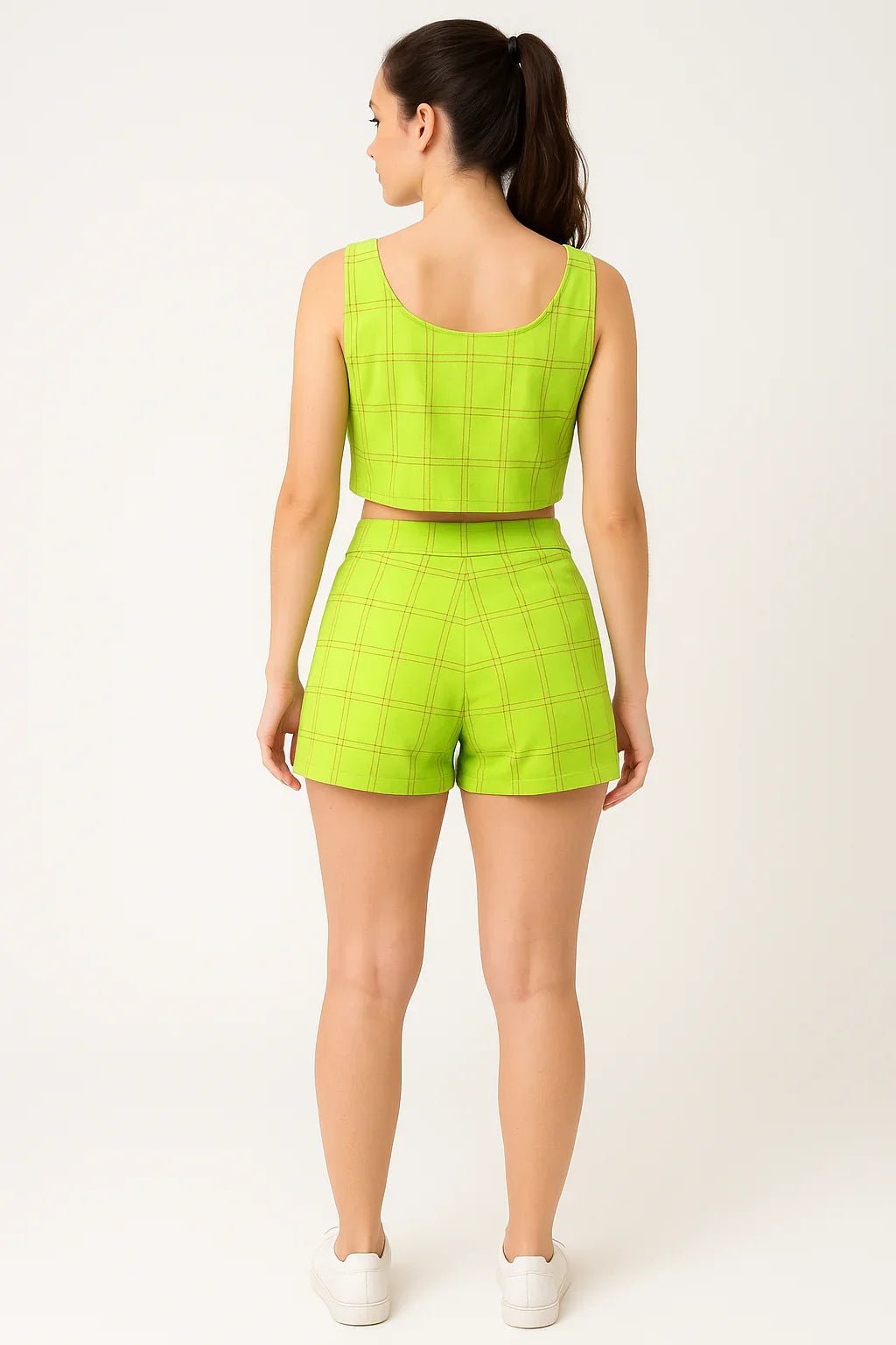 Conjunto KLEPTON Verde Neon Cropped e Short - Leon Elegance
