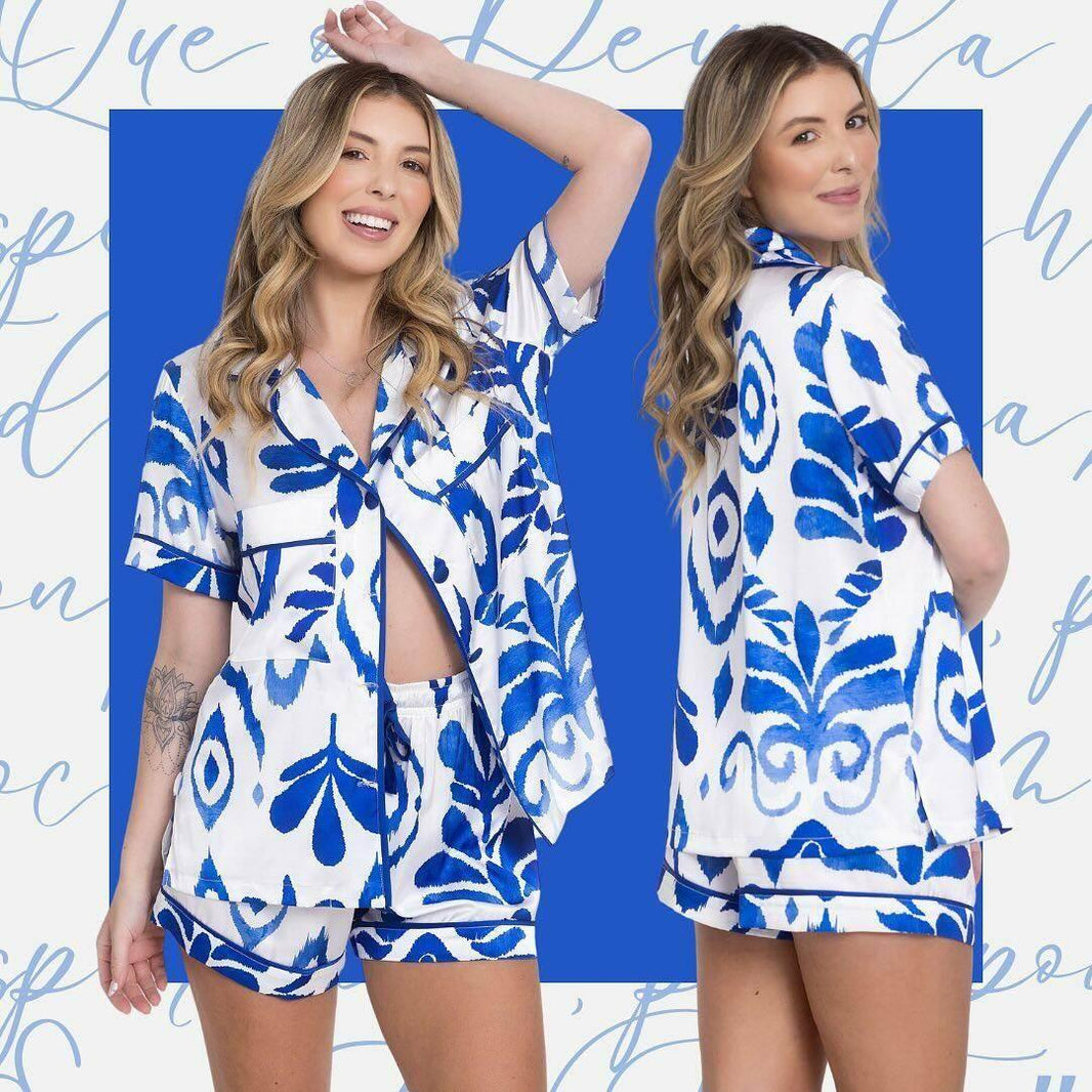 Conjunto Pijama Short Doll Leon - Leon Elegance