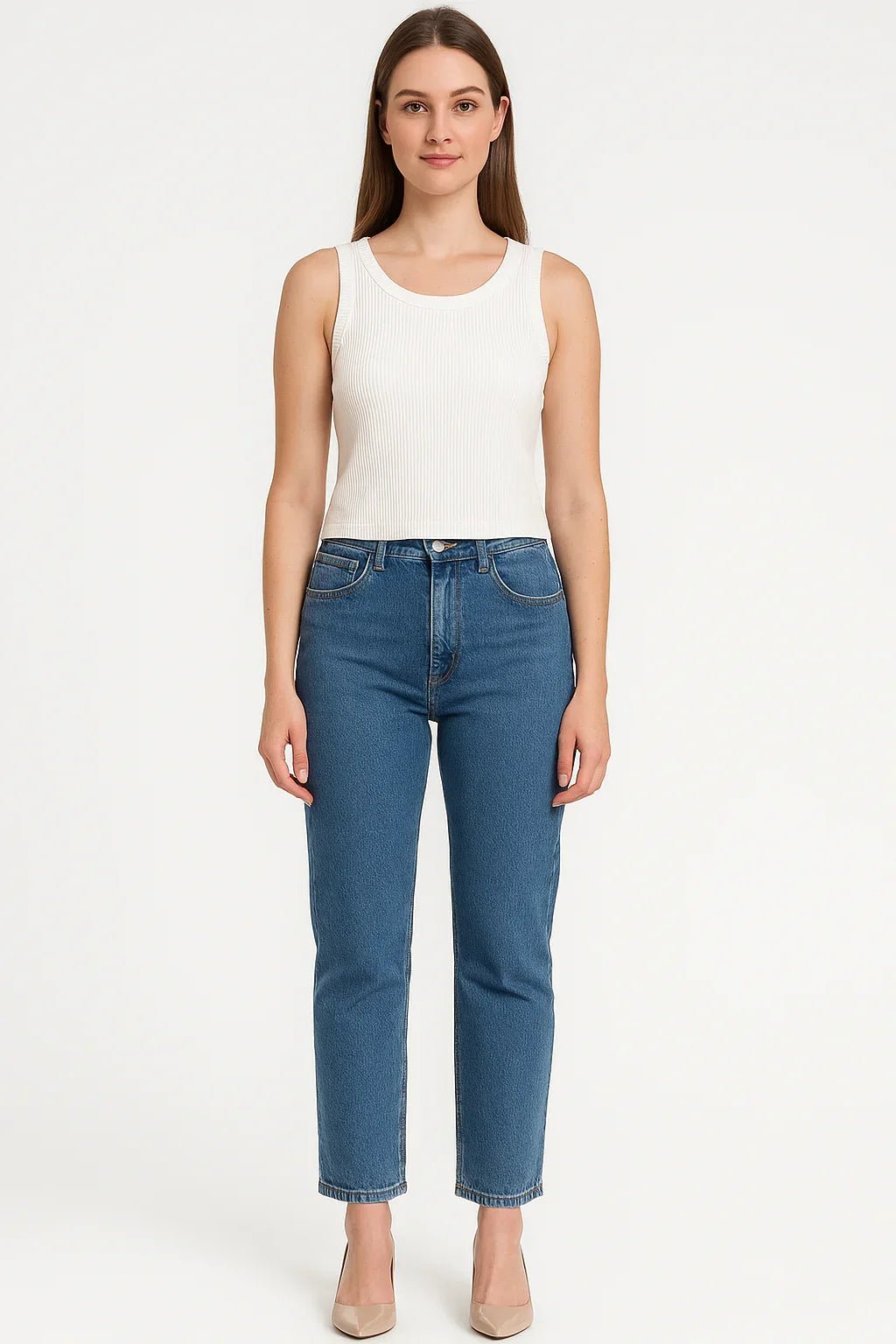 Cropped K2B Feminino Canelado Gola Redonda - Leon Elegance