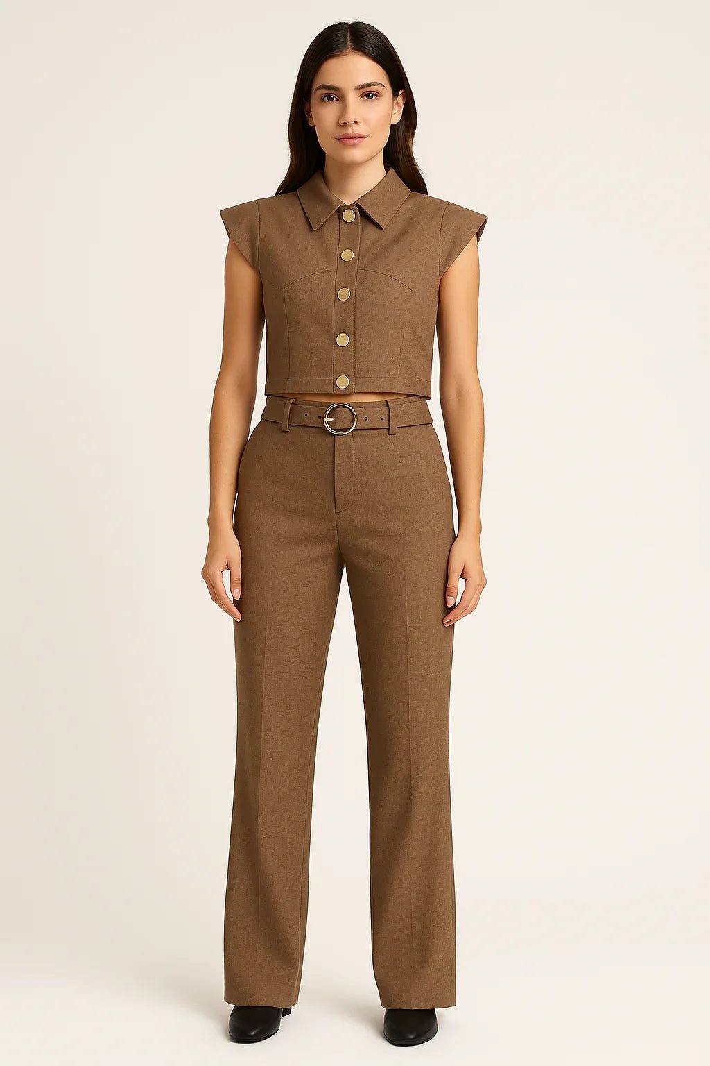 Cropped Klepton Estruturado com Botões - Leon Elegance