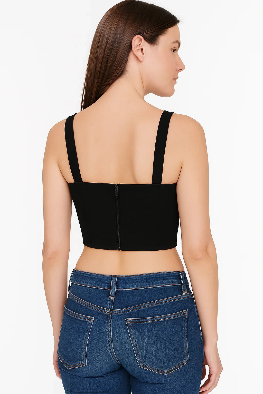 Cropped Klepton Feminino Preto Alças Corrente - Leon Elegance