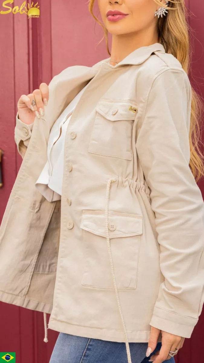 Parka de Sarja Com Elastano Leon - Leon Elegance