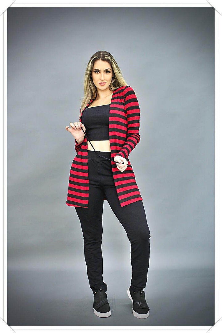 Cardigan Femme Nélida Listrado Leon - Leon Elegance