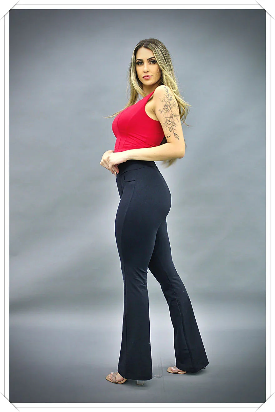 Calça Legging Flare sem bolso Nirelia Leon