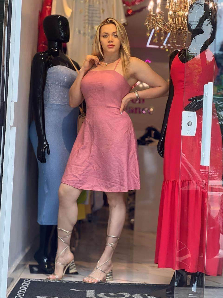 Vestido Curto Femme de Alças Leon - Leon Elegance