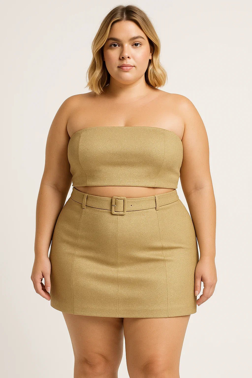 Fofofinha Plus Size Conjunto Festa com Cinto - Leon Elegance