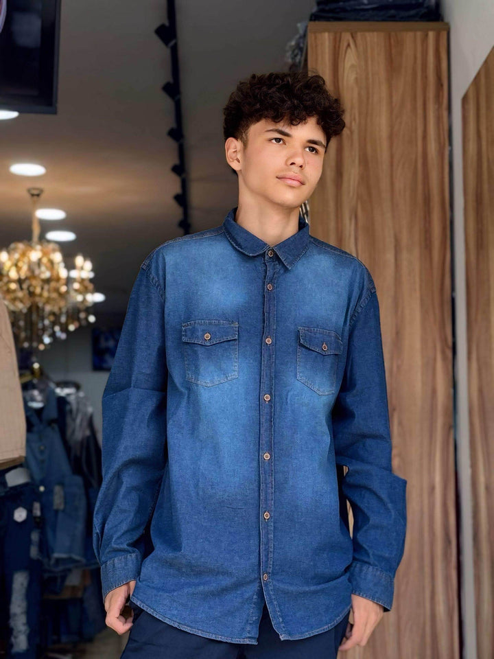 Camisa Jeans Manga Longa Leon Leon - Leon Elegance