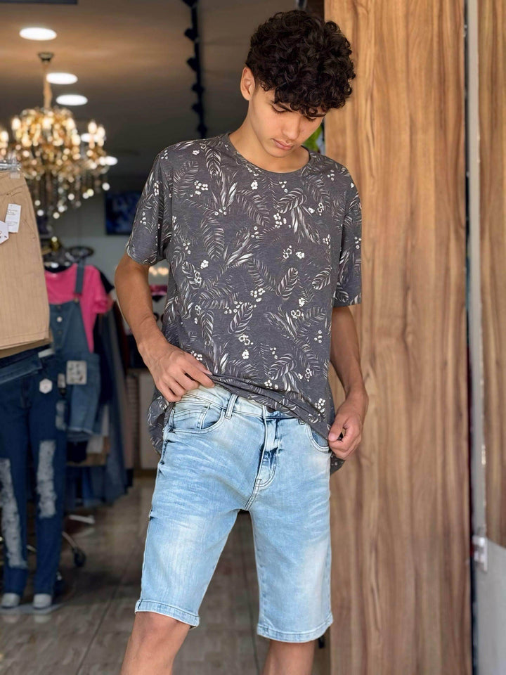 Bermuda Jeans Skinny Men Leon - Leon Elegance