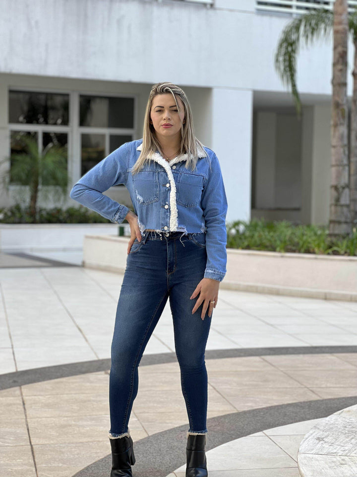 Jaqueta Jeans Forrada Com Pelúcia Leon - Leon Elegance