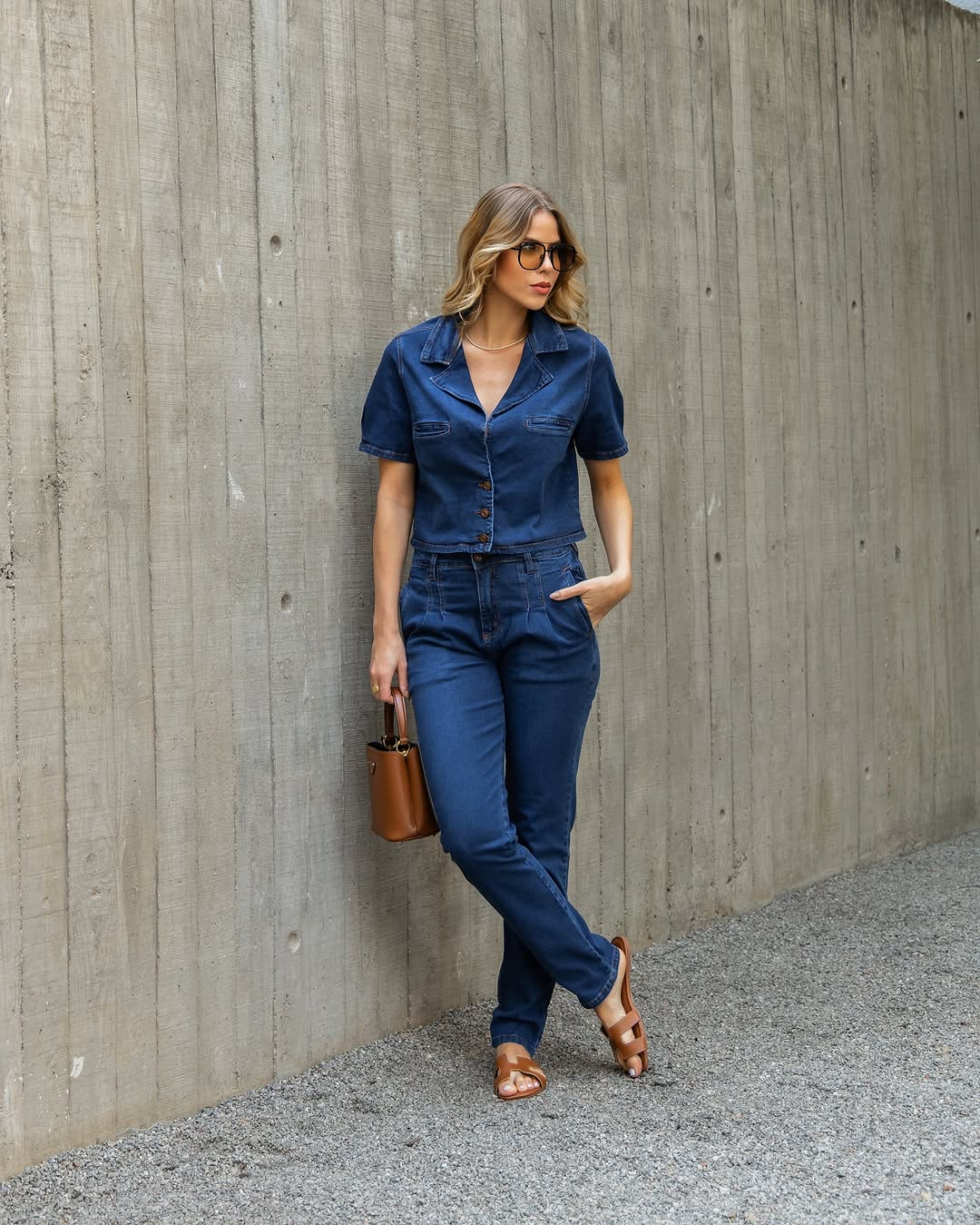 Casaquinho Jeans Klepton Feminino