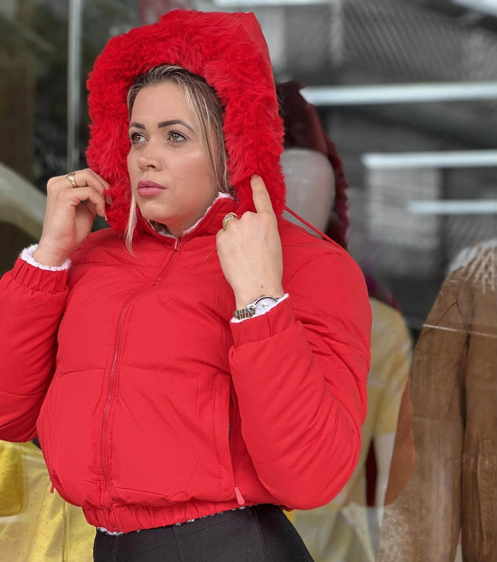 Jaqueta Bomber Puff Forrada Com Capuz Leon - Leon Elegance