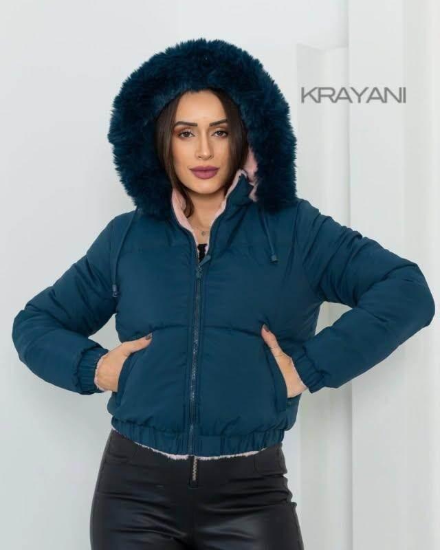 Jaqueta Bomber Puff Forrada Com Capuz Leon - Leon Elegance