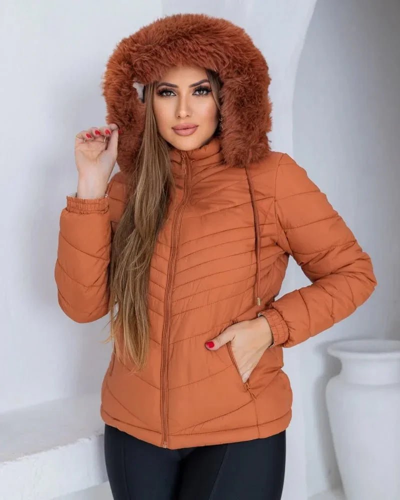 Jaqueta Dupla Face Com Pelinho No Capuz Leon - Leon Elegance