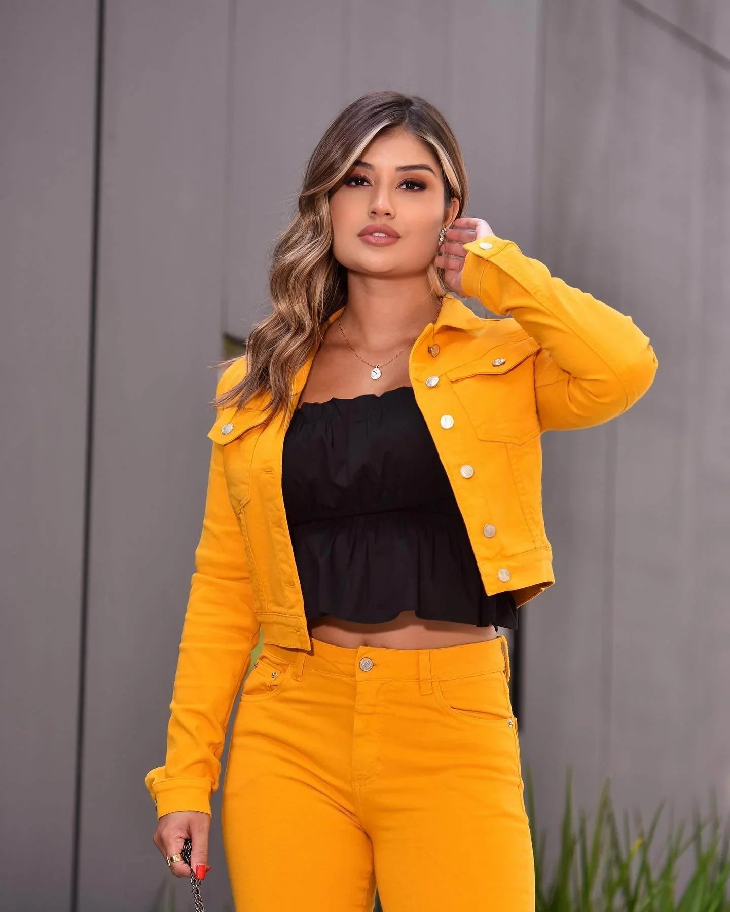 Jaqueta Klepton Feminina Cropped Jeans - Leon Elegance