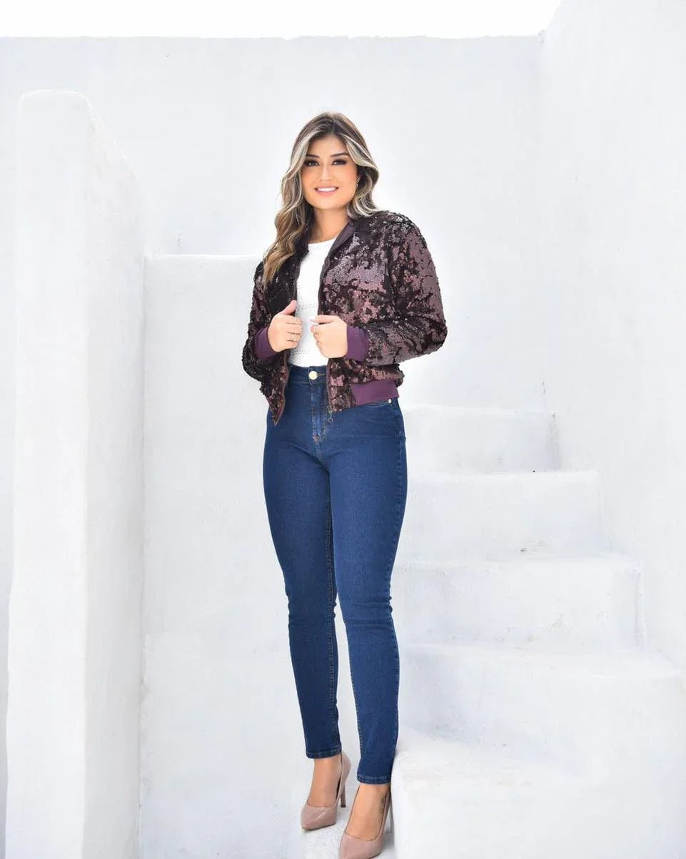 Jaqueta Klepton Paetê Feminina - Leon Elegance