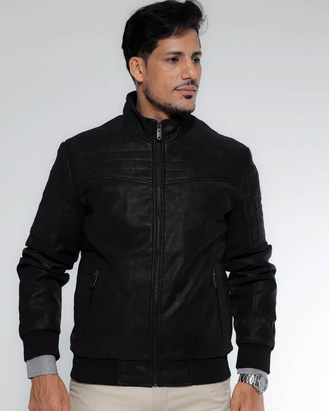 Jaqueta Masculina Em Couro Leon - Leon Elegance