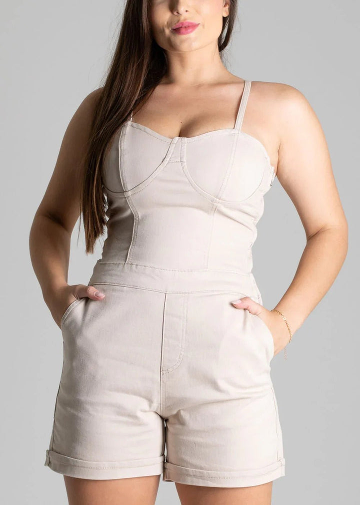 Jardineira Sarja Leon - Leon Elegance