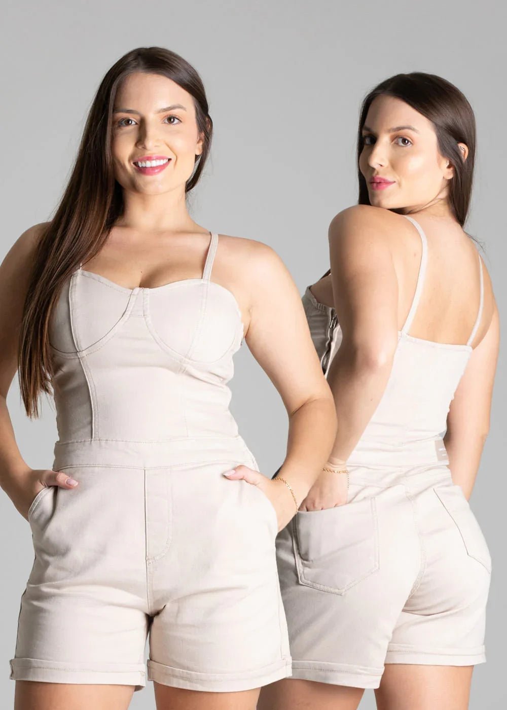 Jardineira Sarja Leon - Leon Elegance