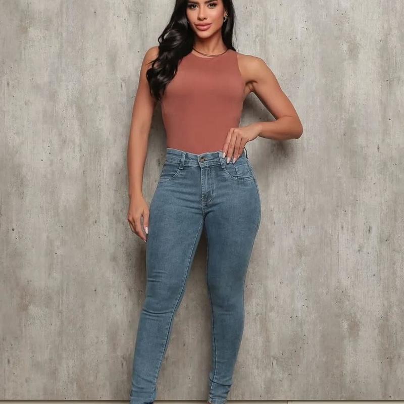Kit 3 Calças Jeans Femininas Sortidas Skinny Cintura Alta Super Stretch - Leon Elegance