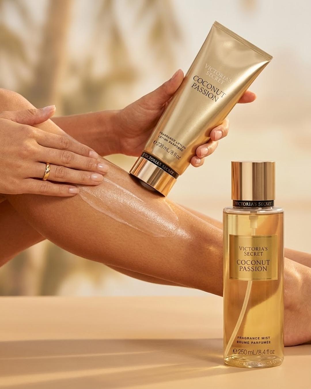 Kit Coconut 100% Original: Body Splash 250ml, Loção Hidratante e Esfoliante para Cuidado Corporal Completo - Leon Elegance