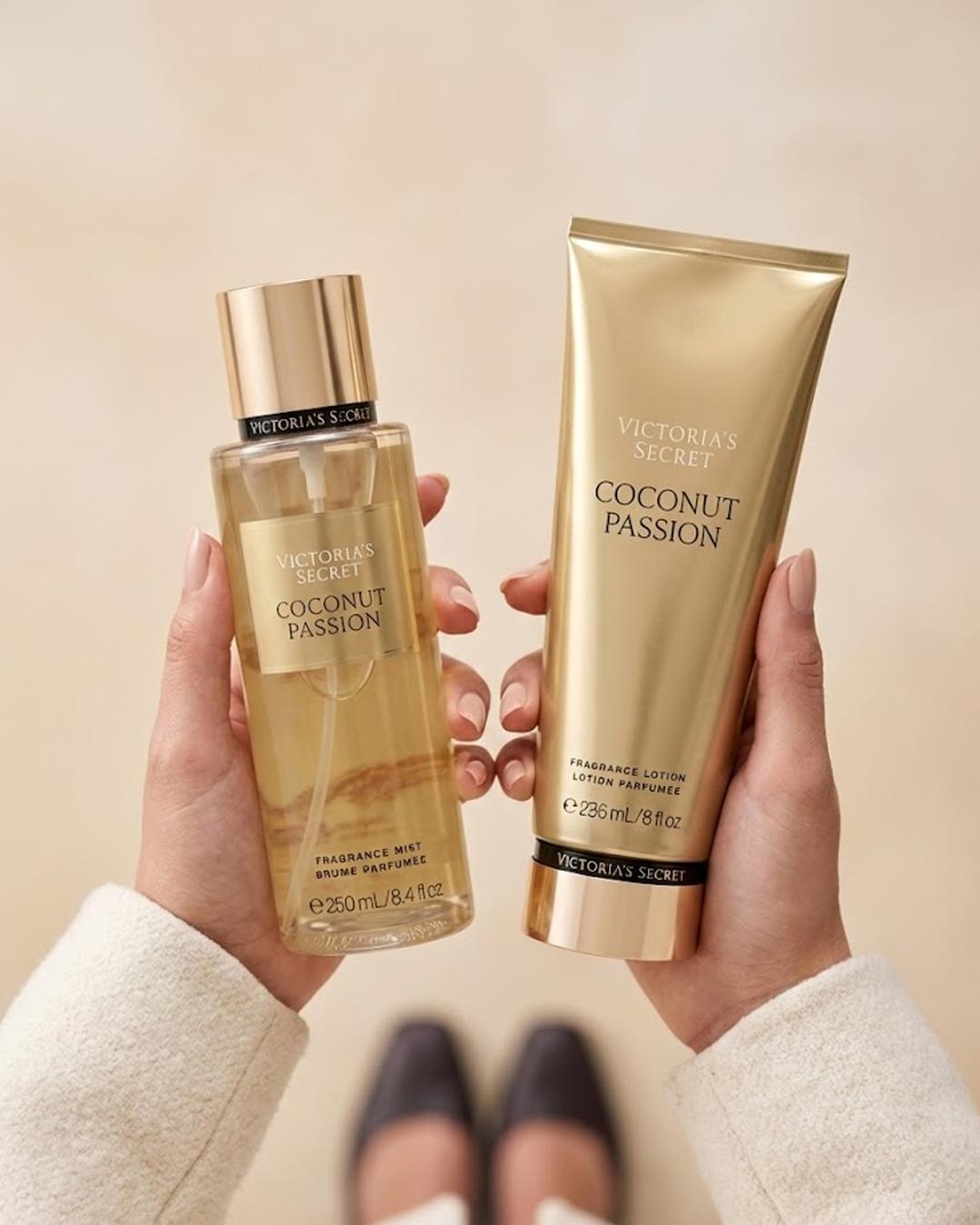 Kit Coconut 100% Original: Body Splash 250ml, Loção Hidratante e Esfoliante para Cuidado Corporal Completo - Leon Elegance