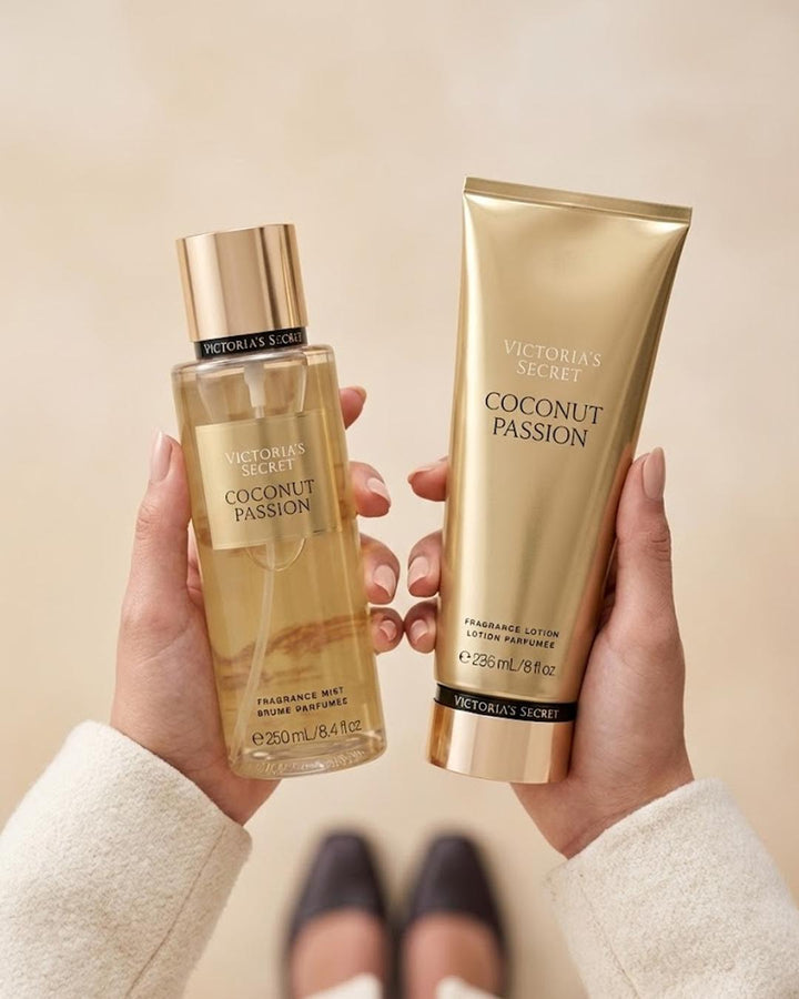 Kit Coconut 100% Original: Body Splash 250ml, Loção Hidratante e Esfoliante para Cuidado Corporal Completo - Leon Elegance