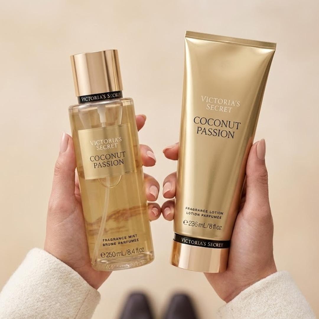 Kit Coconut 100% Original: Body Splash 250ml, Loção Hidratante e Esfoliante para Cuidado Corporal Completo - Leon Elegance