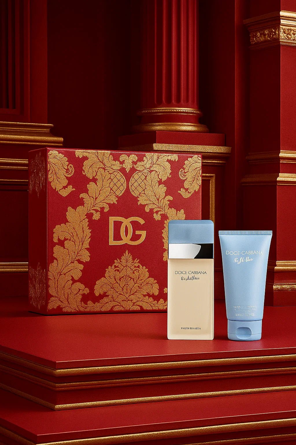 Kit Perfume Dolce & Gabbana® Light Blue Feminino Eau de Toilette 100 ml + Hidratante 50 ml - Leon Elegance