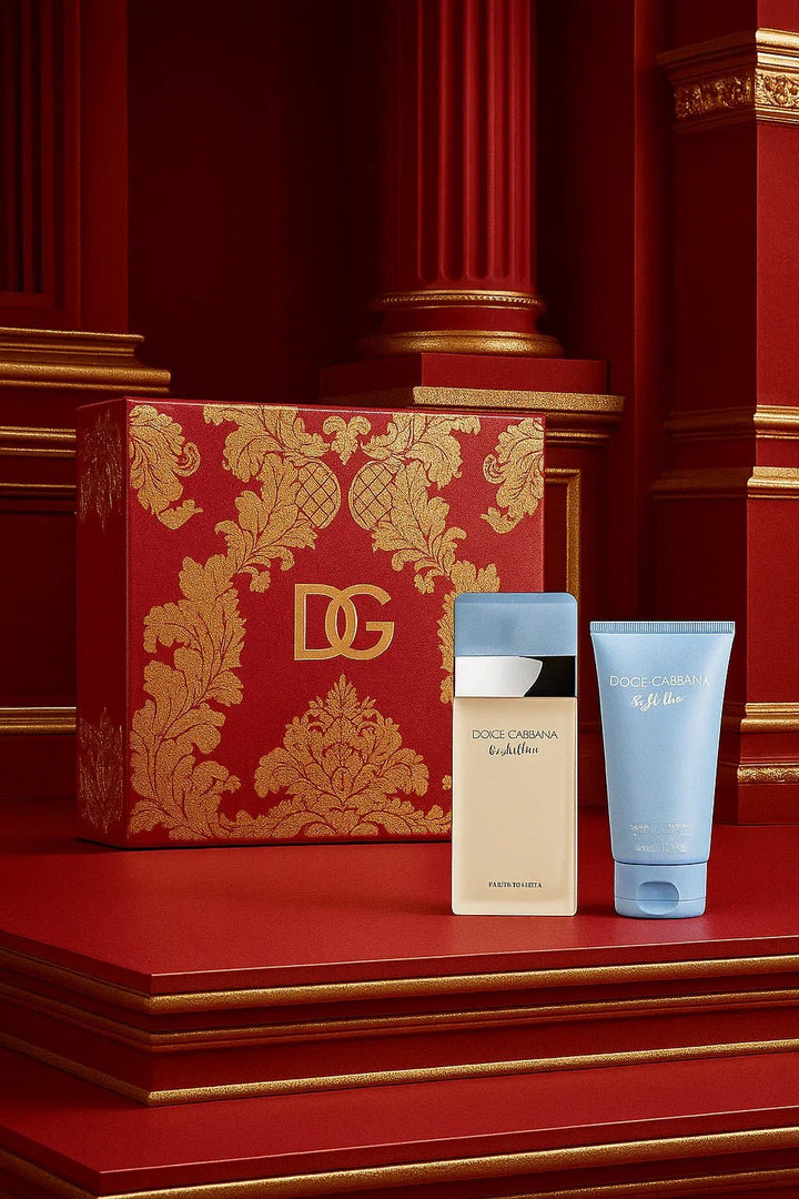 Kit Perfume Dolce & Gabbana® Light Blue Feminino Eau de Toilette 100 ml + Hidratante 50 ml - Leon Elegance