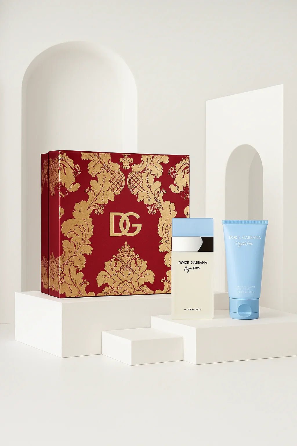 Kit Perfume Dolce & Gabbana® Light Blue Feminino Eau de Toilette 100 ml + Hidratante 50 ml - Leon Elegance