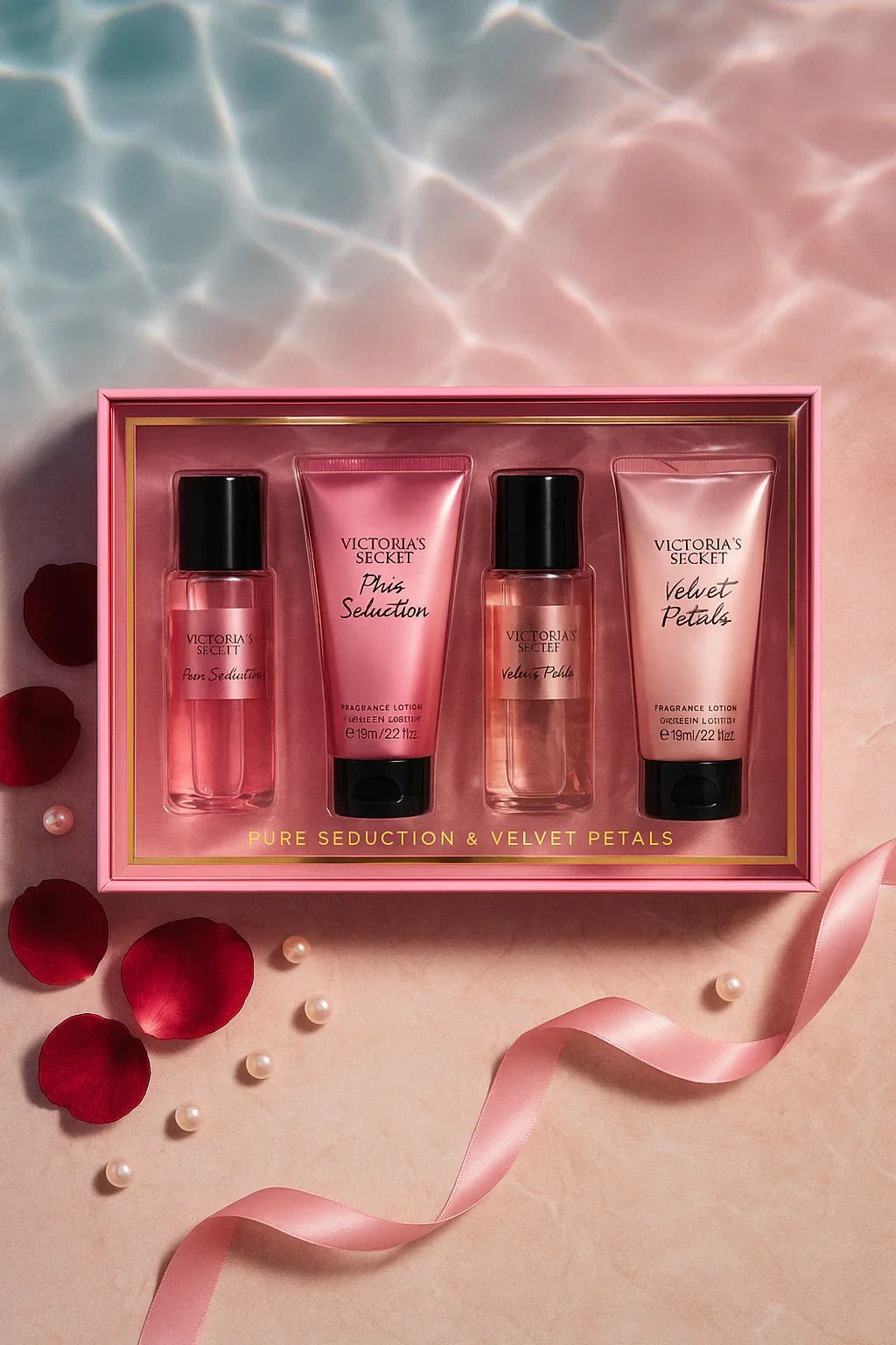 Kit Victoria’s Secret Pure Seduction & Velvet Petals Body Splash Feminino - Leon Elegance