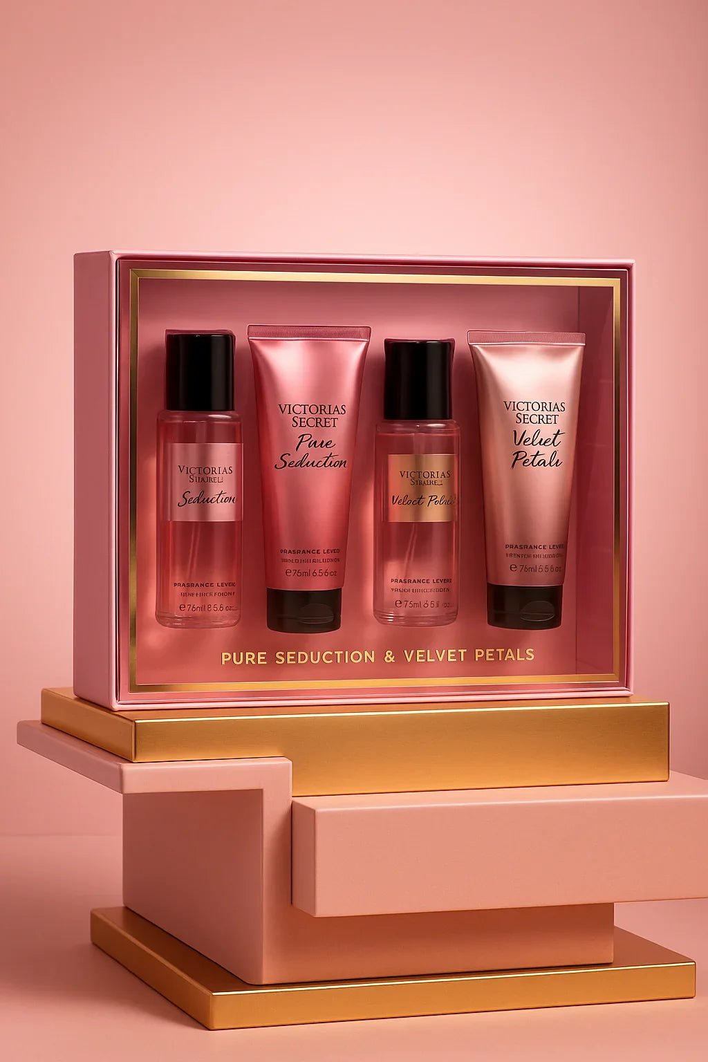 Kit Victoria’s Secret Pure Seduction & Velvet Petals Body Splash Feminino - Leon Elegance