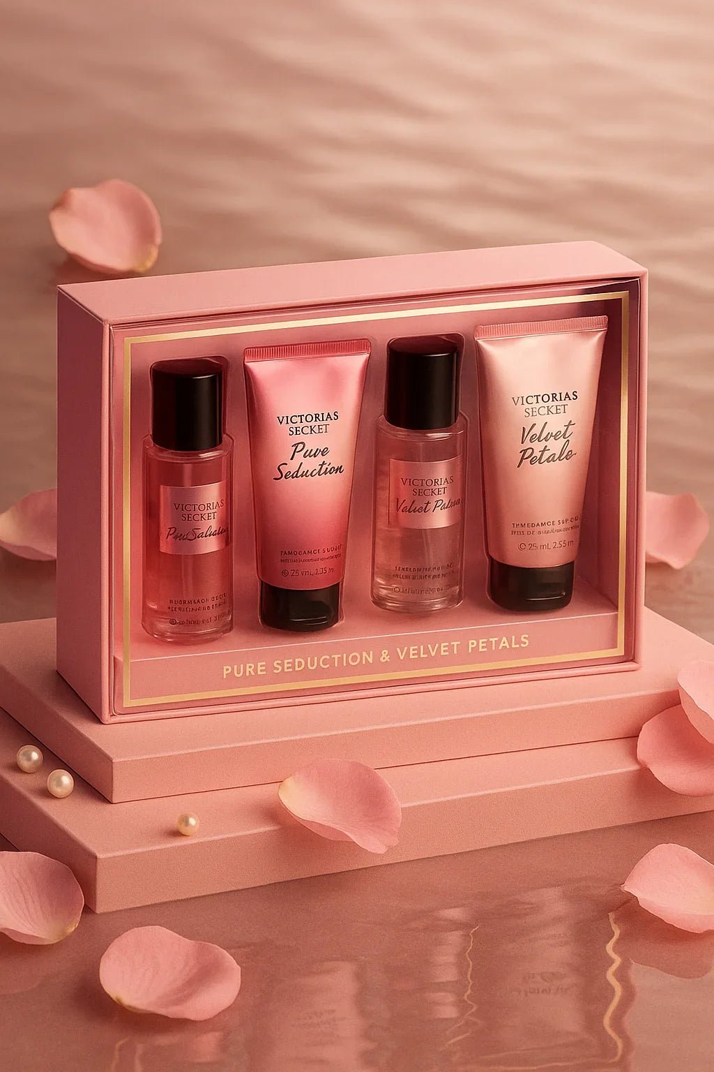 Kit Victoria’s Secret Pure Seduction & Velvet Petals Body Splash Feminino - Leon Elegance