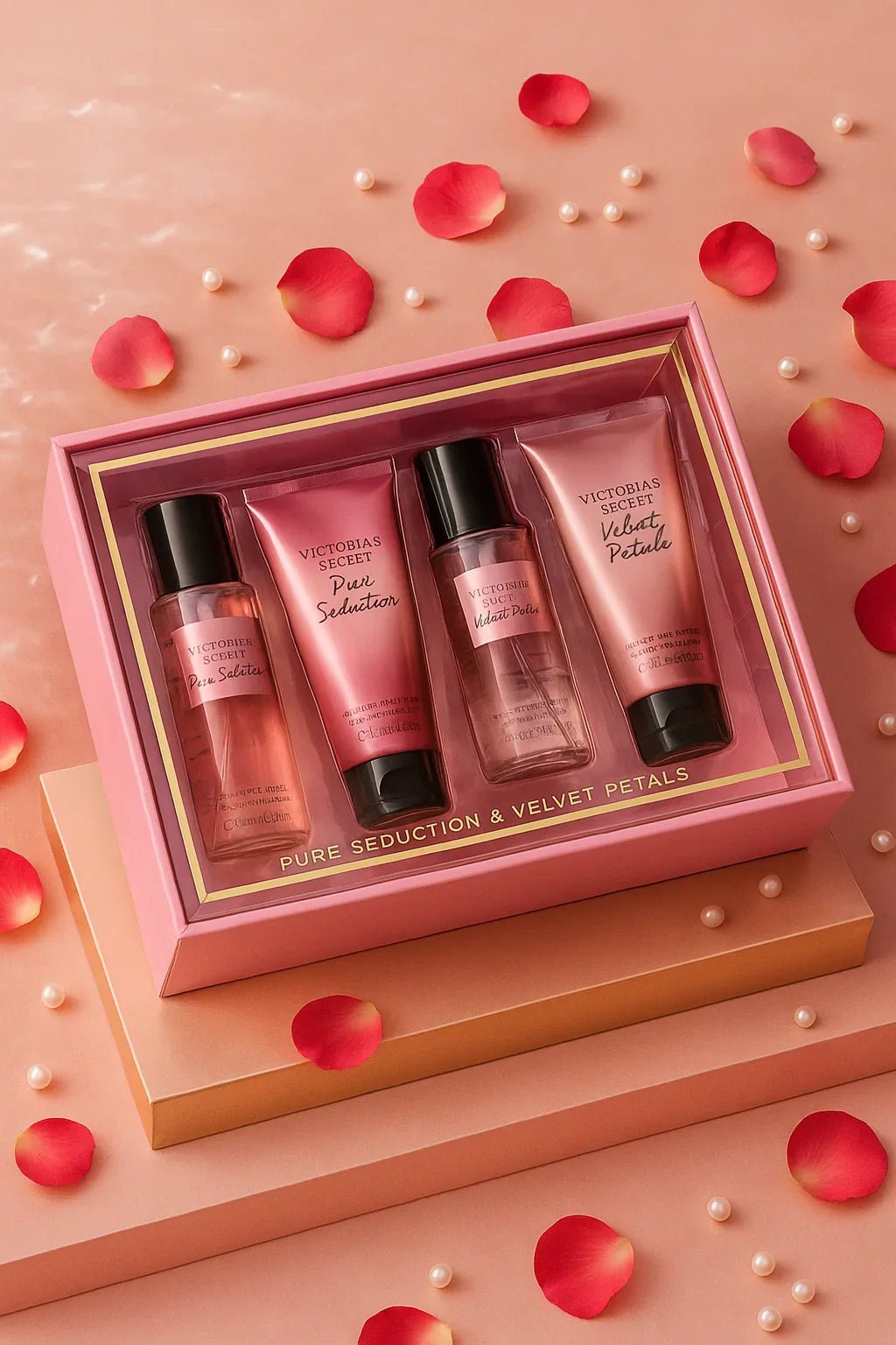 Kit Victoria’s Secret Pure Seduction & Velvet Petals Body Splash Feminino - Leon Elegance
