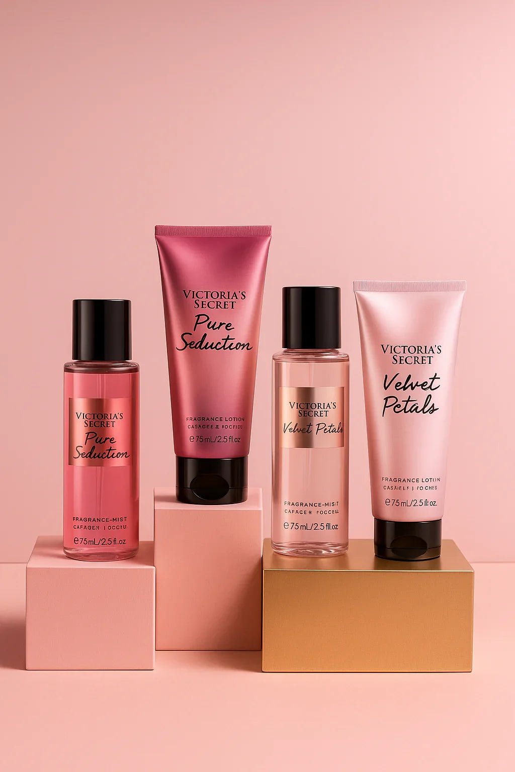 Kit Victoria’s Secret Pure Seduction & Velvet Petals Body Splash Feminino - Leon Elegance